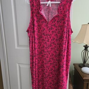 Elegant Pink Floral Midi Dress